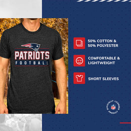 New England Patriots NFL Adult MVP True Fan T-Shirt - Charcoal