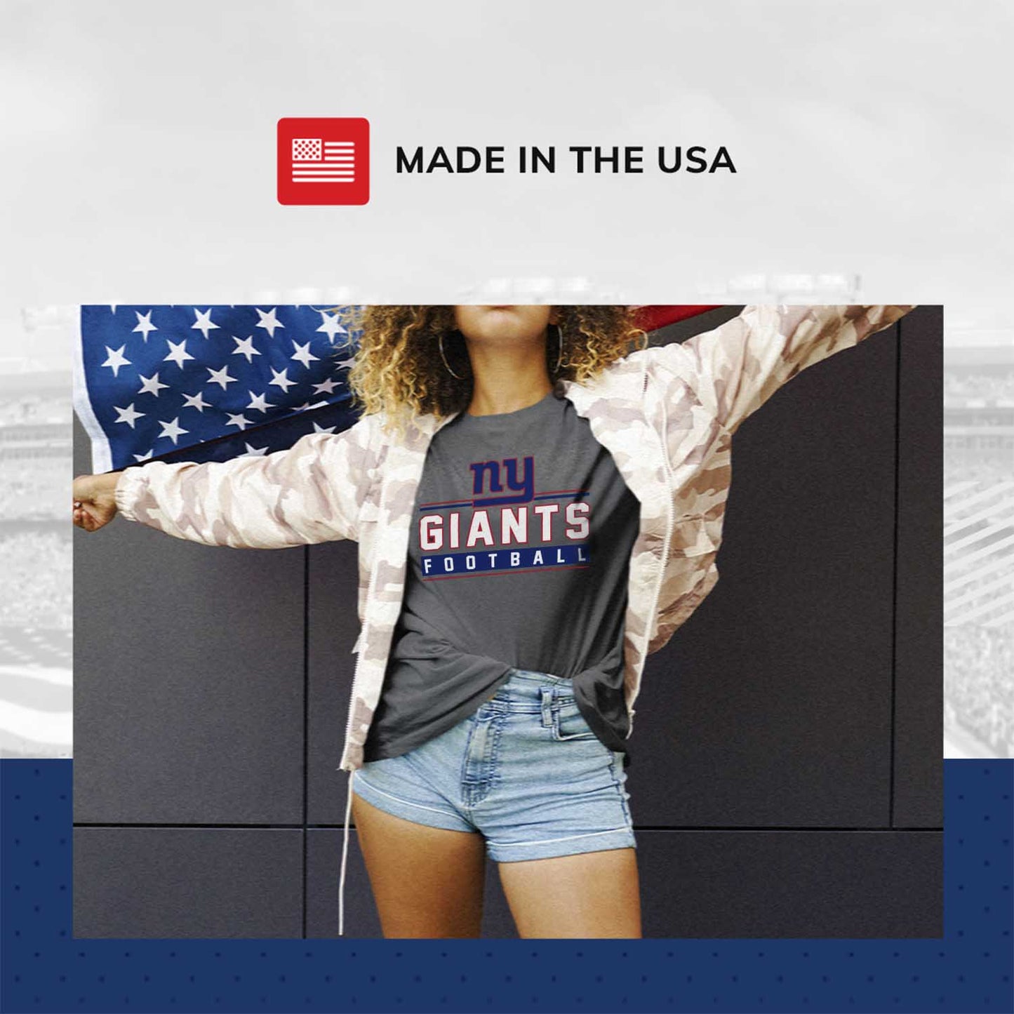 New York Giants NFL Adult MVP True Fan T-Shirt - Charcoal