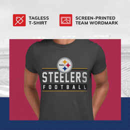 Pittsburgh Steelers NFL Adult MVP True Fan T-Shirt - Charcoal