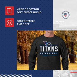 Tennessee Titans NFL Adult True Fan Crewneck Sweatshirt - Charcoal