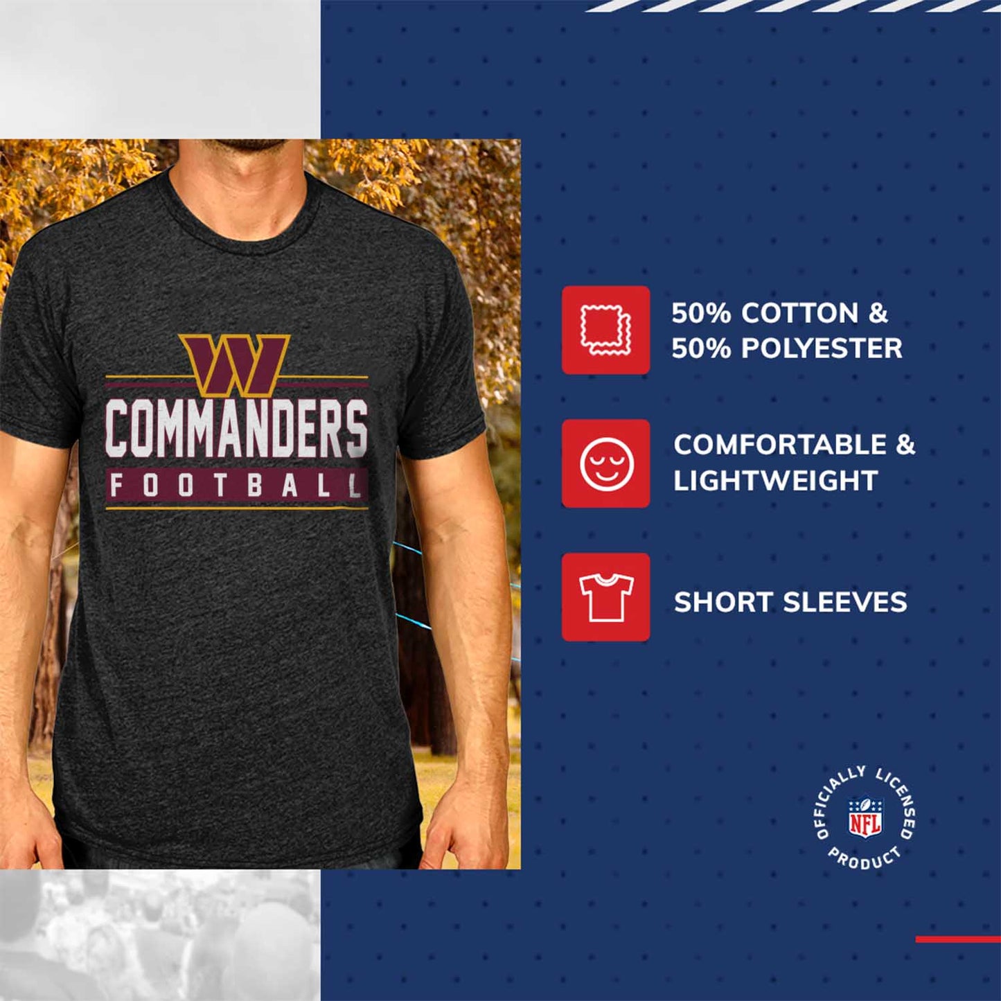 Washington Commanders NFL Adult MVP True Fan T-Shirt - Charcoal