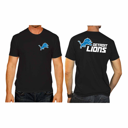 Detroit Lions NFL Pro Football Final Countdown Adult Cotton-Poly Short Sleeved T-Shirt For Men & Women - Black