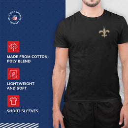 New Orleans Saints NFL Pro Football Final Countdown Adult Cotton-Poly Short Sleeved T-Shirt For Men & Women - Black