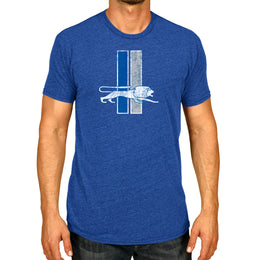 Detroit Lions NFL Modern Throwback T-shirt - Royal