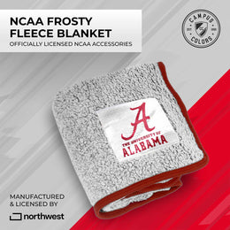 Alabama Crimson Tide NCAA Silk Sherpa College Throw Blanket - Crimson