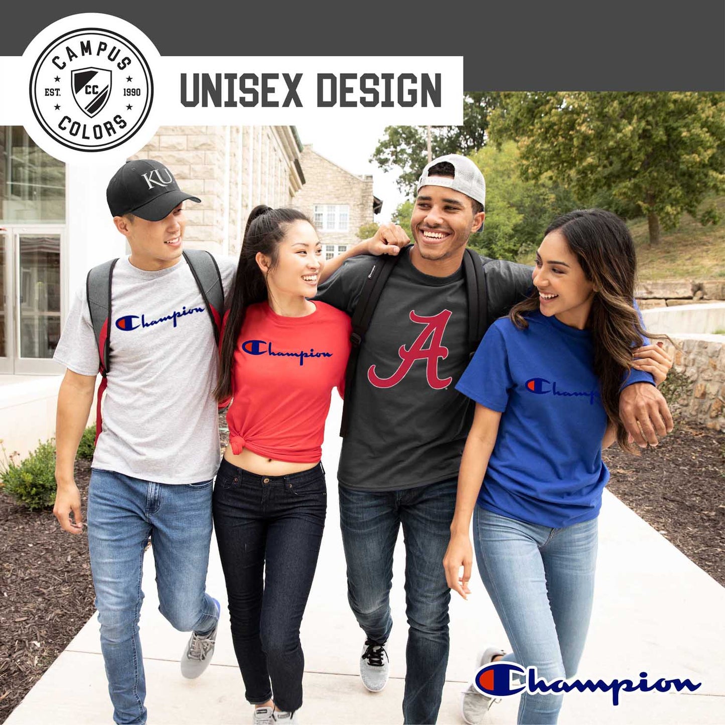 Alabama Crimson Tide Adult NCAA Soft Style Mascot Tagless T-Shirt  - Charcoal