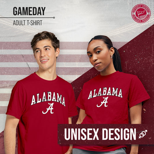 Alabama Crimson Tide NCAA Adult Gameday Cotton T-Shirt - Crimson