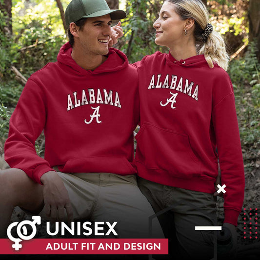 Alabama Crimson Tide Adult Arch & Logo Soft Style Gameday Hooded Sweatshirt - Crimson