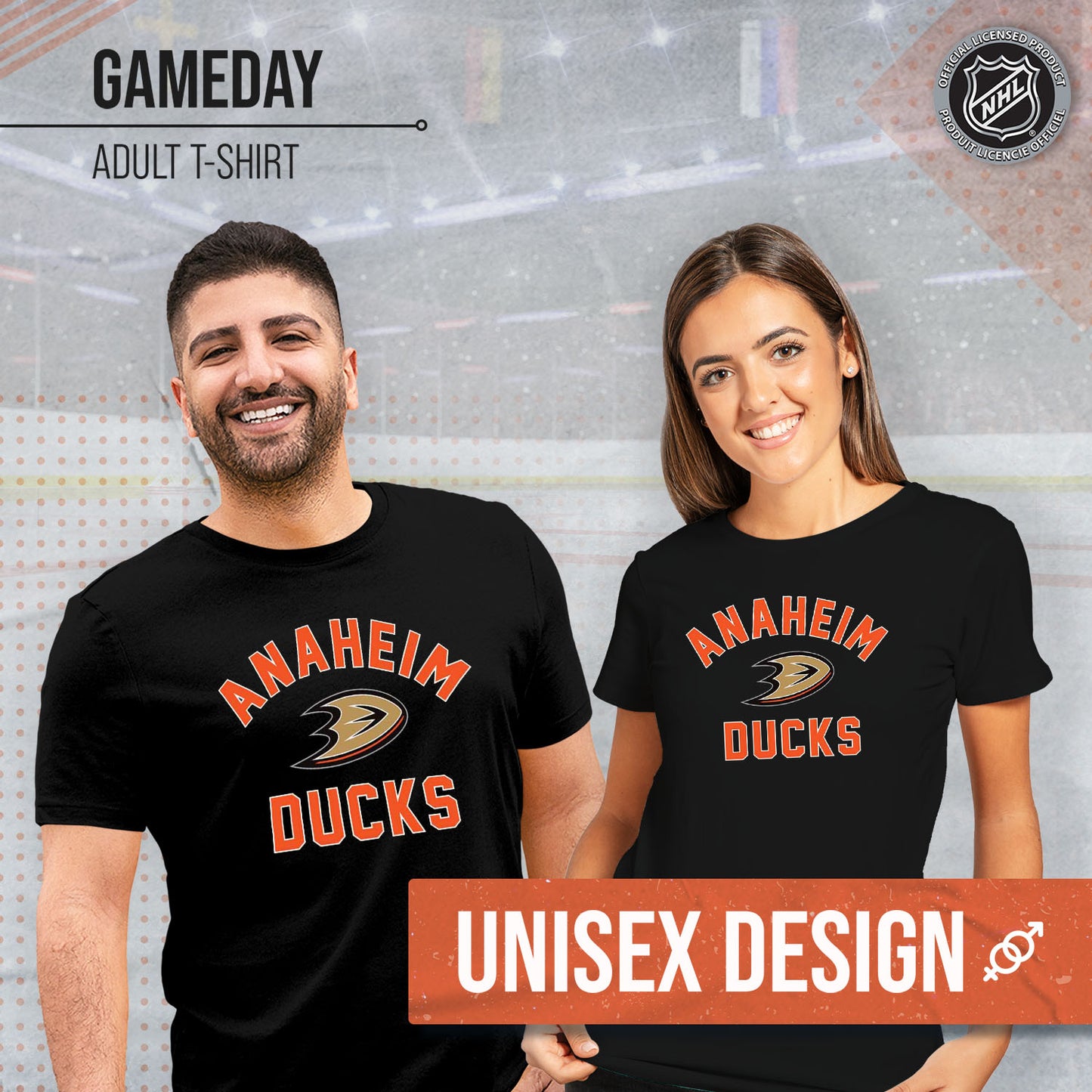 Anaheim Ducks NHL Adult Game Day Unisex T-Shirt - Black