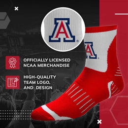 Arizona Wildcats NCAA Youth Surge Team Mascot Quarter Socks - Red