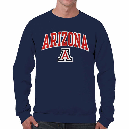 Arizona Wildcats NCAA Adult Tackle Twill Crewneck Sweatshirt - Navy