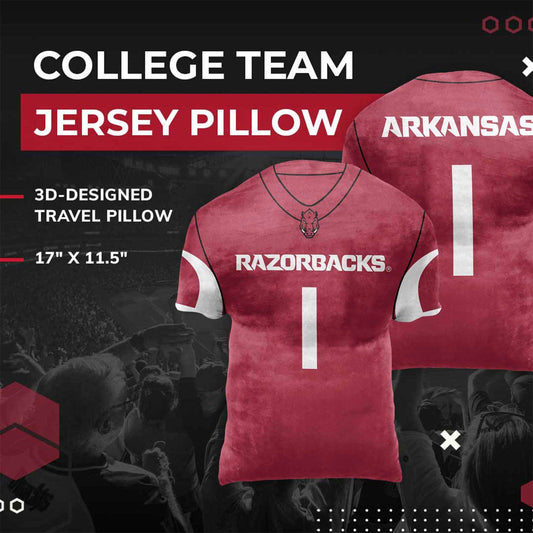 Arkansas Razorbacks NCAA Jersey Cloud Pillow - Cardinal