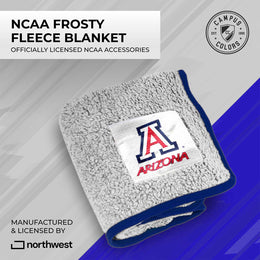 Arizona Wildcats NCAA Silk Sherpa College Throw Blanket - Navy