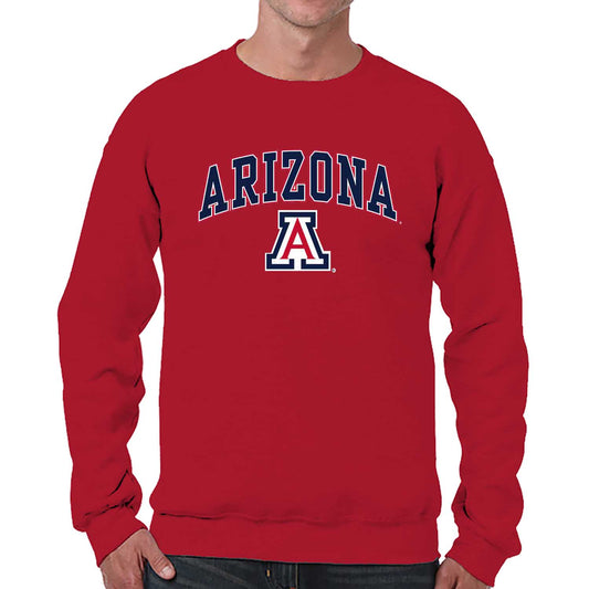 Arizona Wildcats Adult Arch & Logo Soft Style Gameday Crewneck Sweatshirt - Red