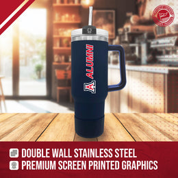 Arizona Wildcats Collegiate 40oz Stainless Steel Travel Tumbler with Handle for Alumni - Navy