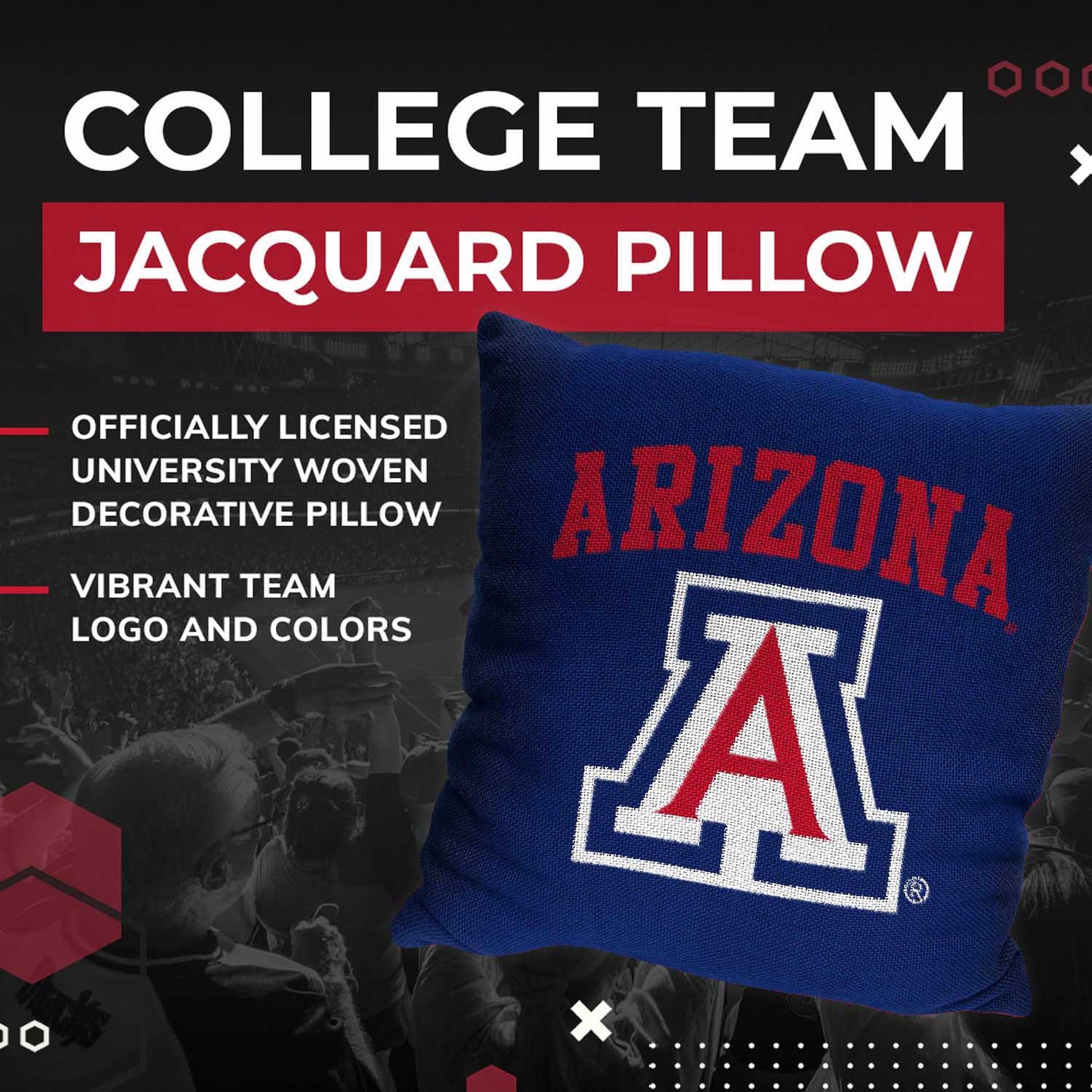 Arizona Wildcats NCAA Decorative Pillow - Navy