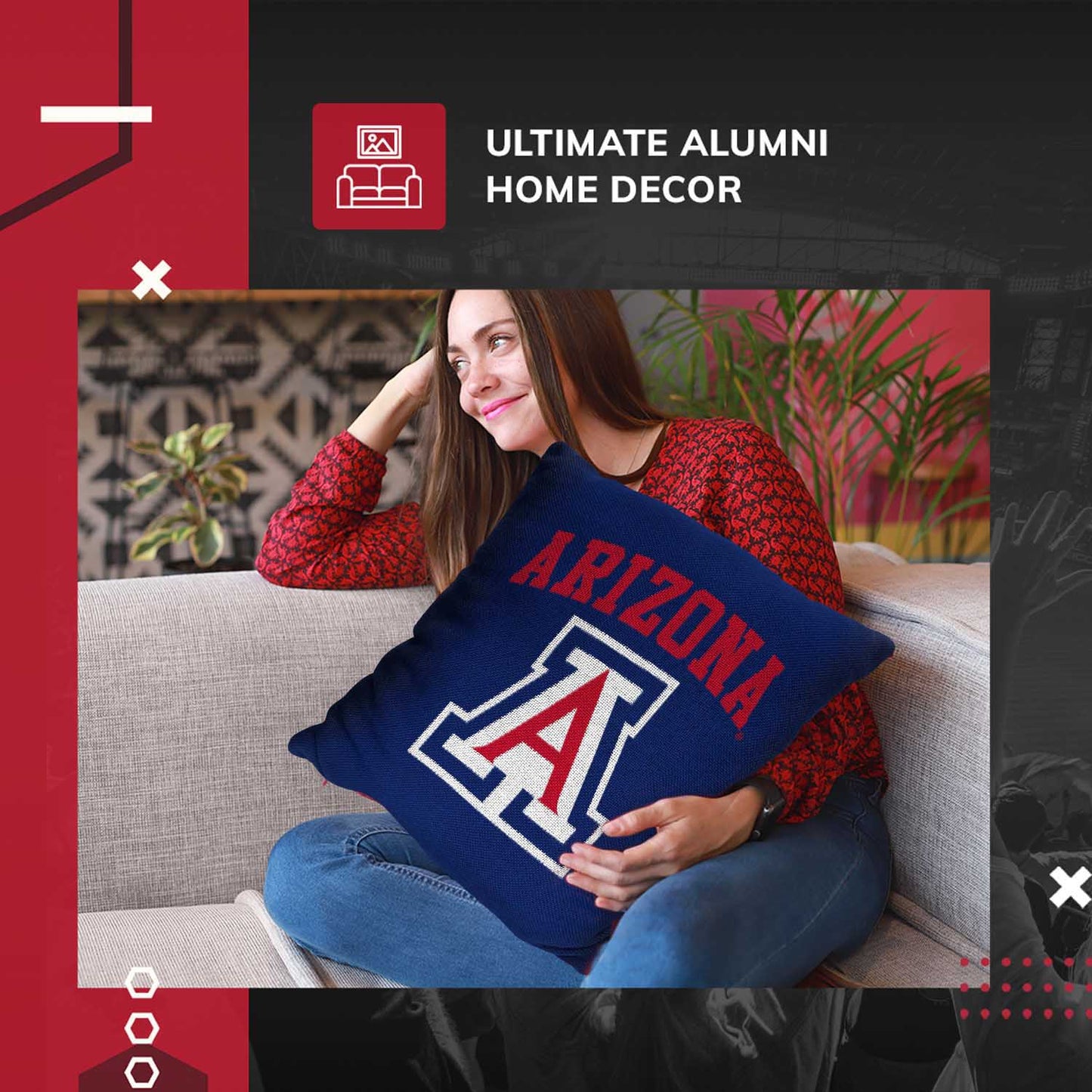 Arizona Wildcats NCAA Decorative Pillow - Navy