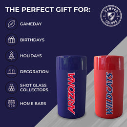 Arizona Wildcats College and University 2-Pack Shot Glasses - Team Color