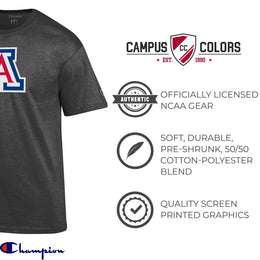 Arizona Wildcats Champion Adult NCAA Soft Style Mascot Tagless T-Shirt - Charcoal