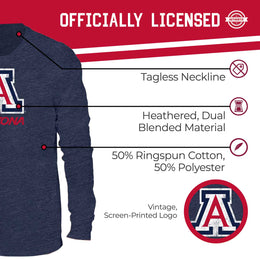 Arizona Wildcats NCAA MVP Adult Long-Sleeve Shirt - Navy