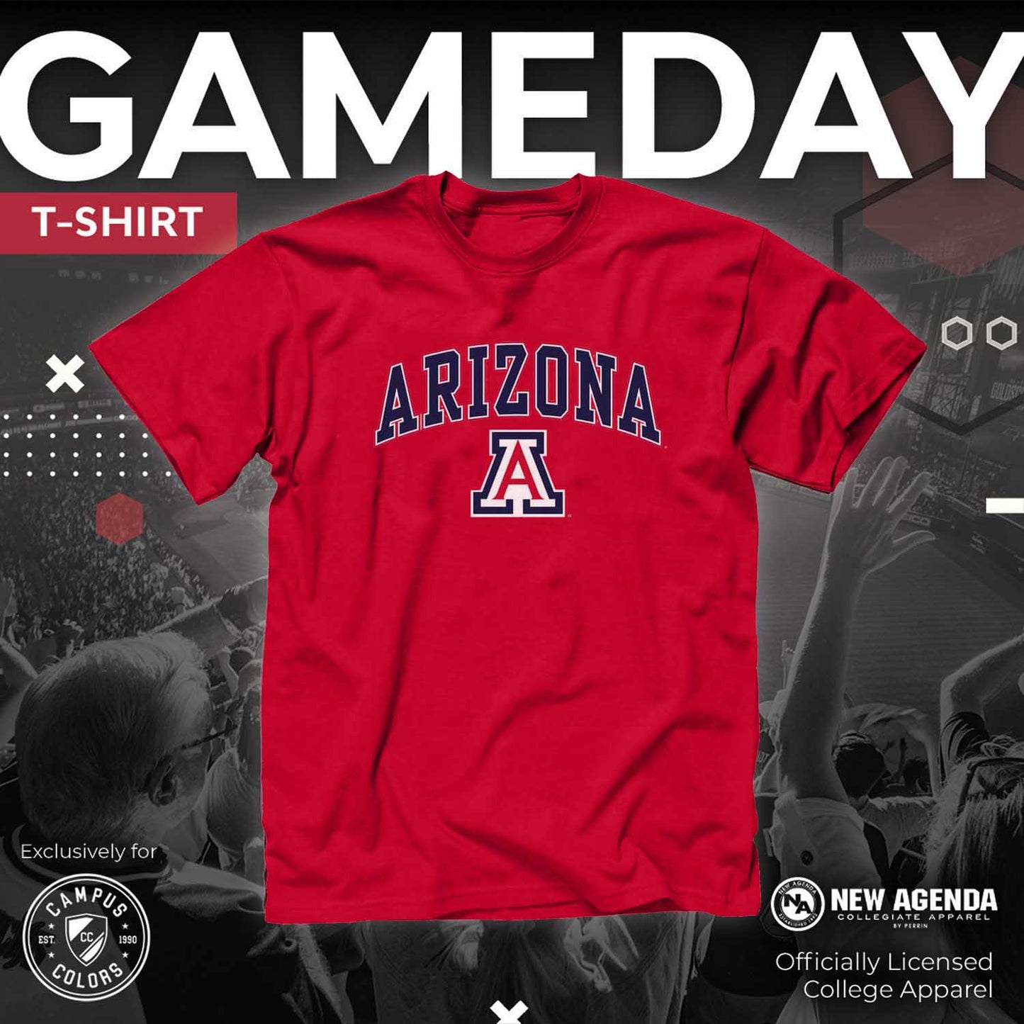Arizona Wildcats NCAA Adult Gameday Cotton T-Shirt - Red