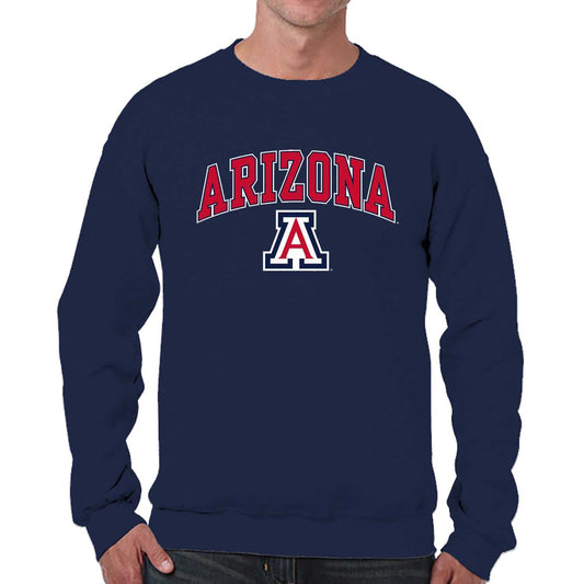 Arizona Wildcats Adult Arch & Logo Soft Style Gameday Crewneck Sweatshirt - Navy