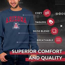 Arizona Wildcats Adult Arch & Logo Soft Style Gameday Crewneck Sweatshirt - Navy