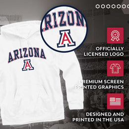 Arizona Wildcats Adult Arch & Logo Soft Style Gameday Hooded Sweatshirt - White