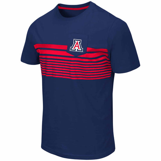 Arizona Wildcats  Adult NCAA Futuna Short Sleeve Pocket T-Shirt  - Navy