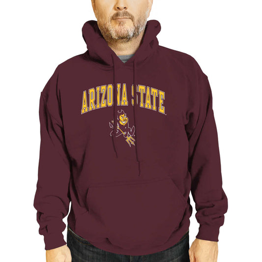 Arizona State Sun Devils Adult Arch & Logo Soft Style Gameday Hooded Sweatshirt - Maroon