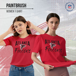 Atlanta Falcons NFL Women's Paintbrush Relaxed Fit Unisex T-Shirt - Red
