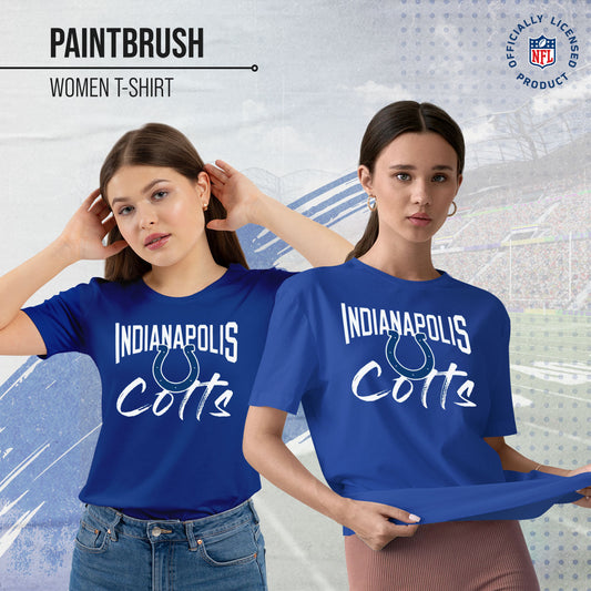 Indianapolis Colts NFL Women's Paintbrush Relaxed Fit Unisex T-Shirt - Royal