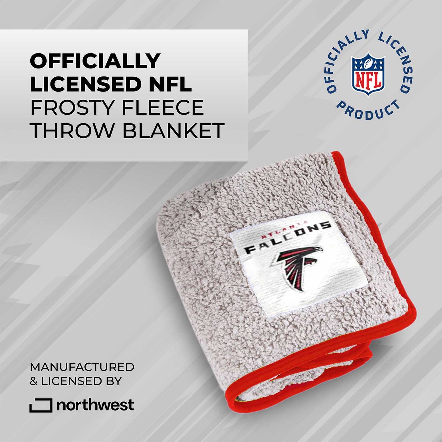 Atlanta Falcons NFL Silk Touch Sherpa Throw Blanket - Red