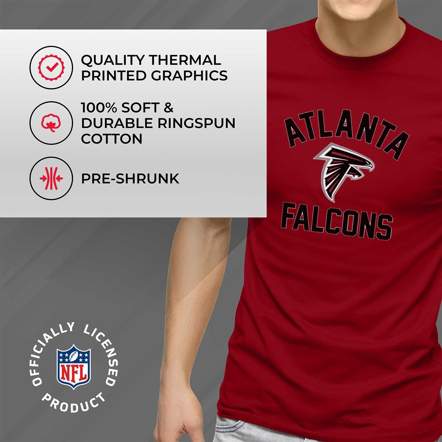 Atlanta Falcons NFL Adult Gameday T-Shirt - Red