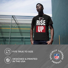 Atlanta Falcons NFL Adult Team Slogan Unisex T-Shirt - Black