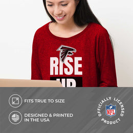 Atlanta Falcons NFL Womens Team Slogan Crew Neck - Red