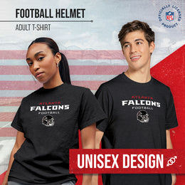 Atlanta Falcons NFL Adult Football Helmet Tagless T-Shirt - Charcoal