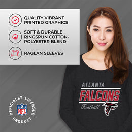 Atlanta Falcons NFL Womens Crew Neck Light Weight - Charcoal