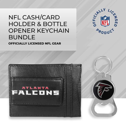 Atlanta Falcons NFL Bottle Opener Keychain Bundle - Black