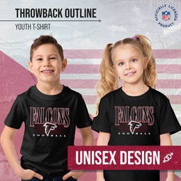 Atlanta Falcons NFL Youth Overtime Blueprint Football T-Shirt Unisex Tag Free Comfortable - Black