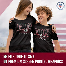 Atlanta Falcons NFL Youth Overtime Blueprint Football T-Shirt Unisex Tag Free Comfortable - Black