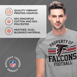 Atlanta Falcons NFL Adult Property Of T-Shirt - Sport Gray