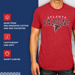 Atlanta Falcons NFL Starting Fresh Short Sleeve Heather T-Shirt - Red