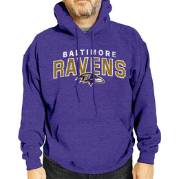 Baltimore Ravens NFL Adult Unisex Starting Fresh Ultra Soft Fleece Hooded Sweatshirt - Purple