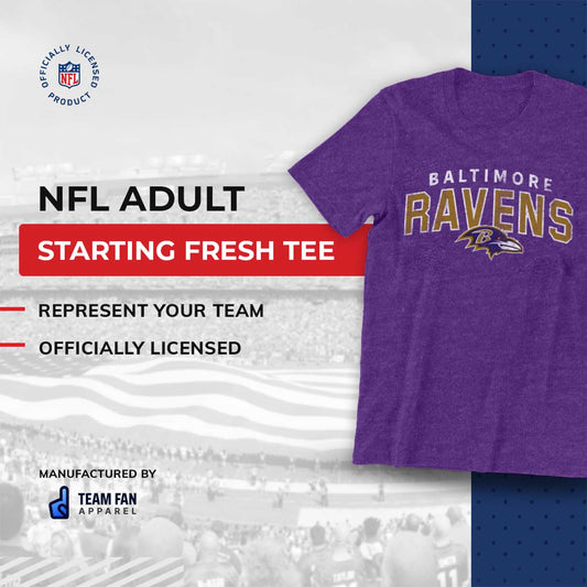 Baltimore Ravens NFL Starting Fresh Short Sleeve Heather T-Shirt - Purple