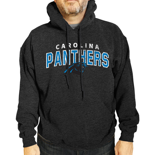 Carolina Panthers NFL Adult Unisex Starting Fresh Ultra Soft Fleece Hooded Sweatshirt - Black Heather