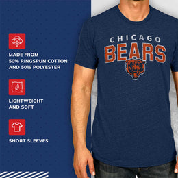 Chicago Bears NFL Starting Fresh Short Sleeve Heather T-Shirt - Navy
