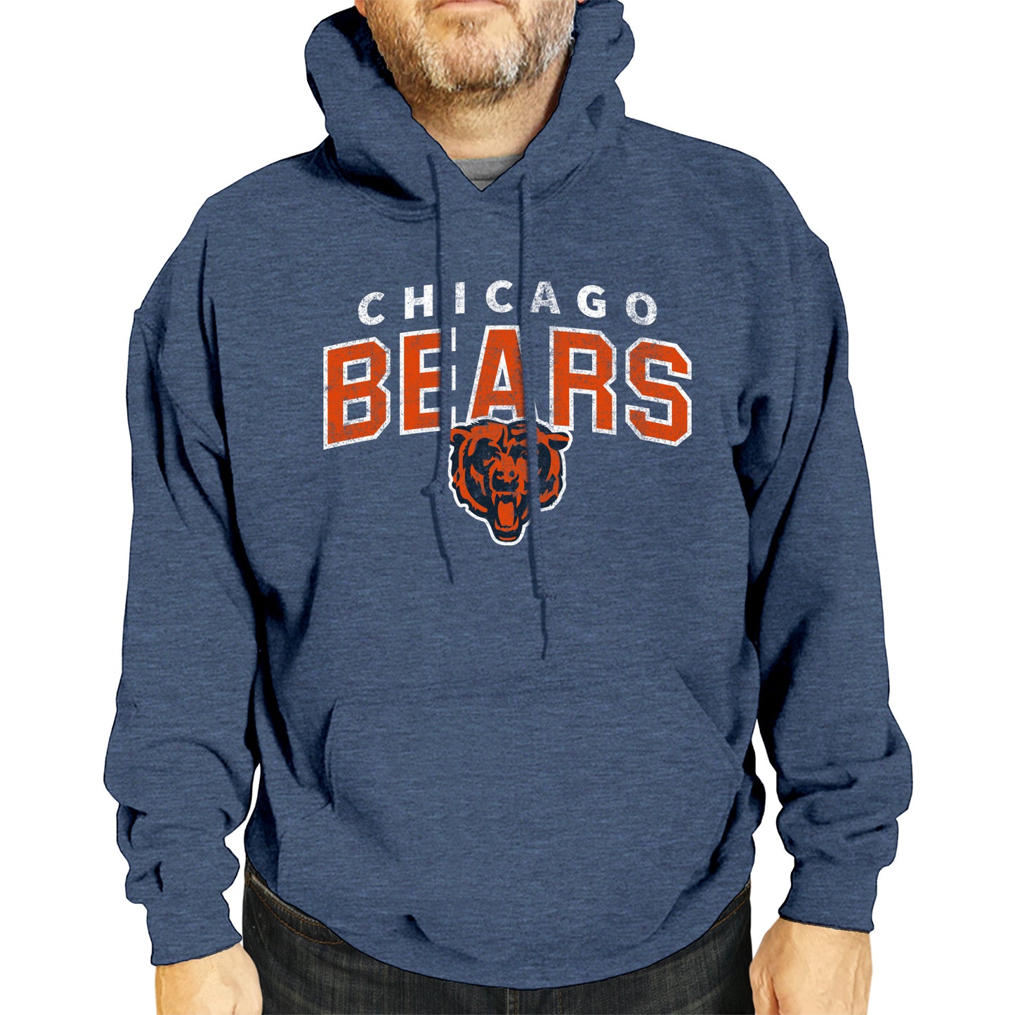 Chicago Bears NFL Adult Unisex Starting Fresh Ultra Soft Fleece Hooded Sweatshirt - Navy