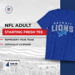 Detroit Lions NFL Starting Fresh Short Sleeve Heather T-Shirt - Royal