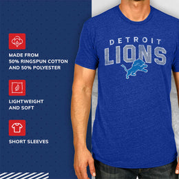 Detroit Lions NFL Starting Fresh Short Sleeve Heather T-Shirt - Royal